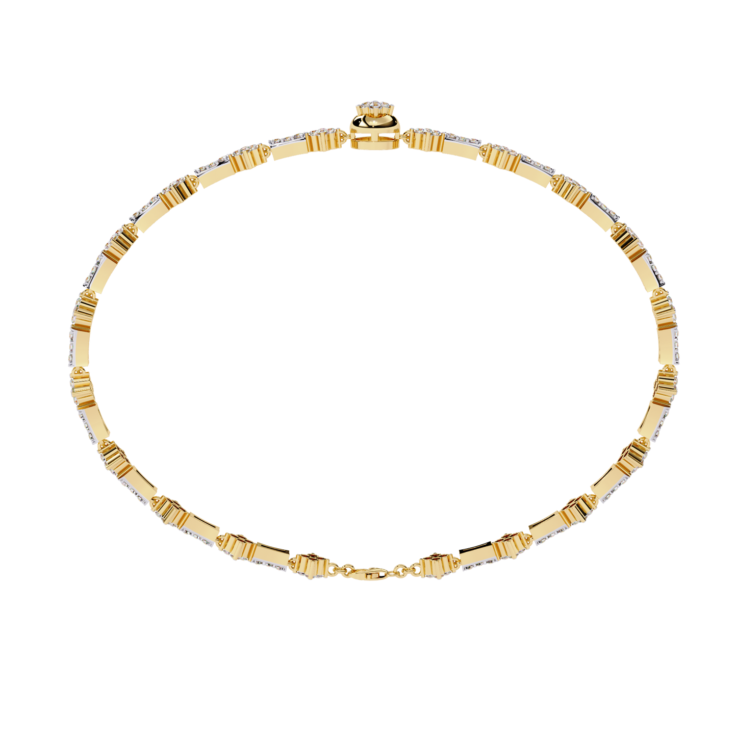 etoile cluster lab grown diamond bracelet