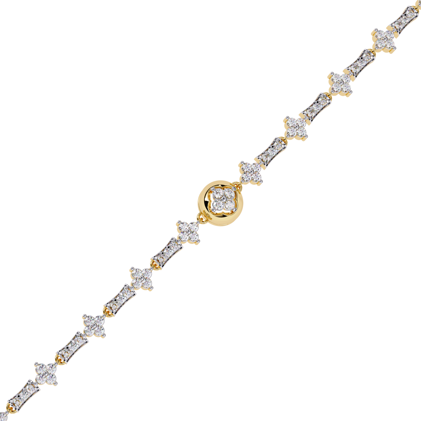 etoile cluster lab grown diamond bracelet