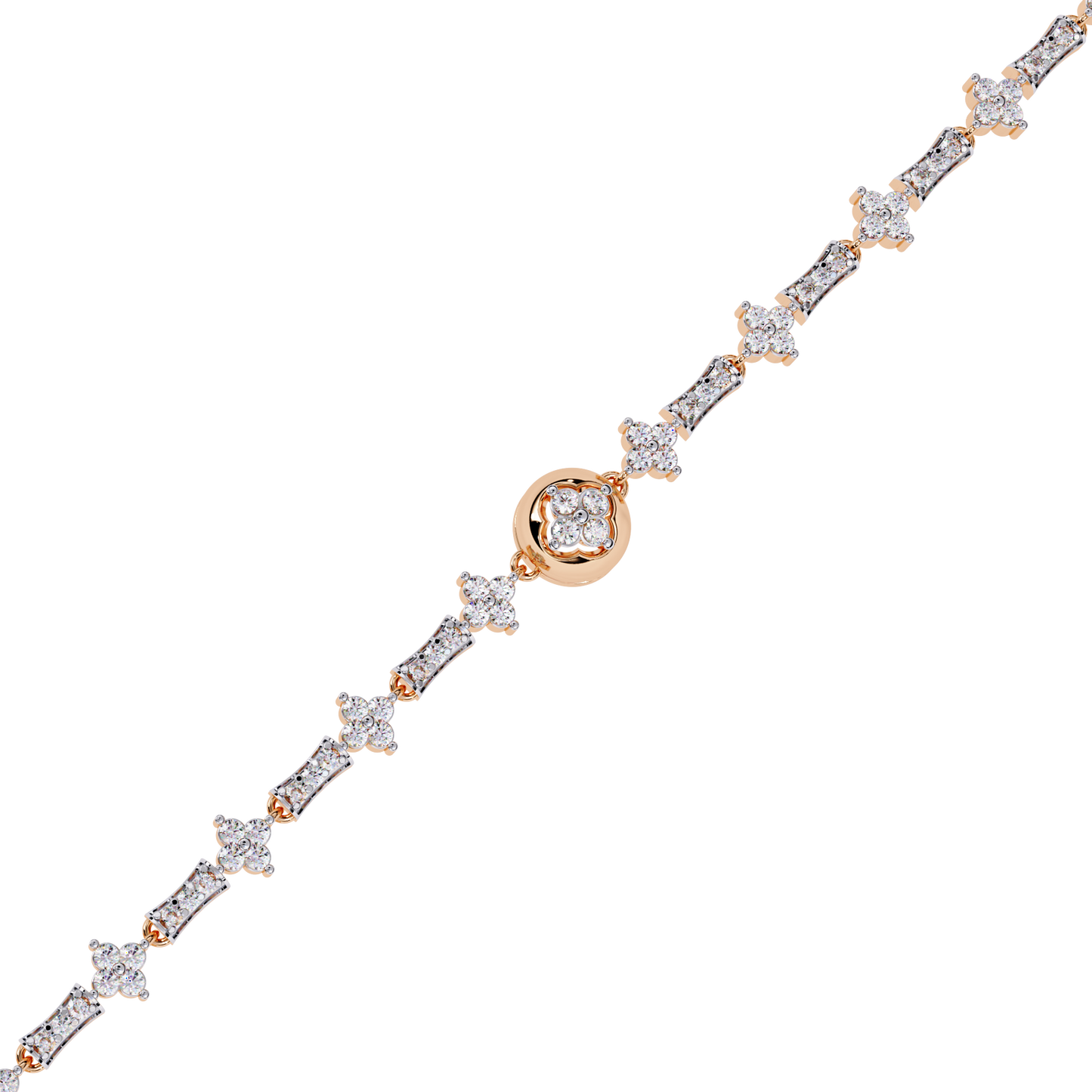 etoile cluster lab grown diamond bracelet