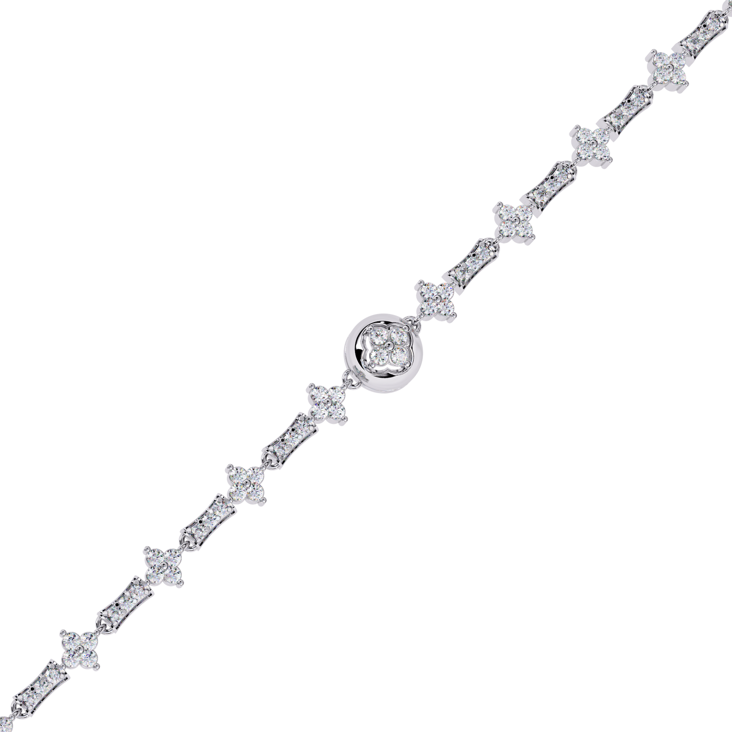 etoile cluster lab grown diamond bracelet