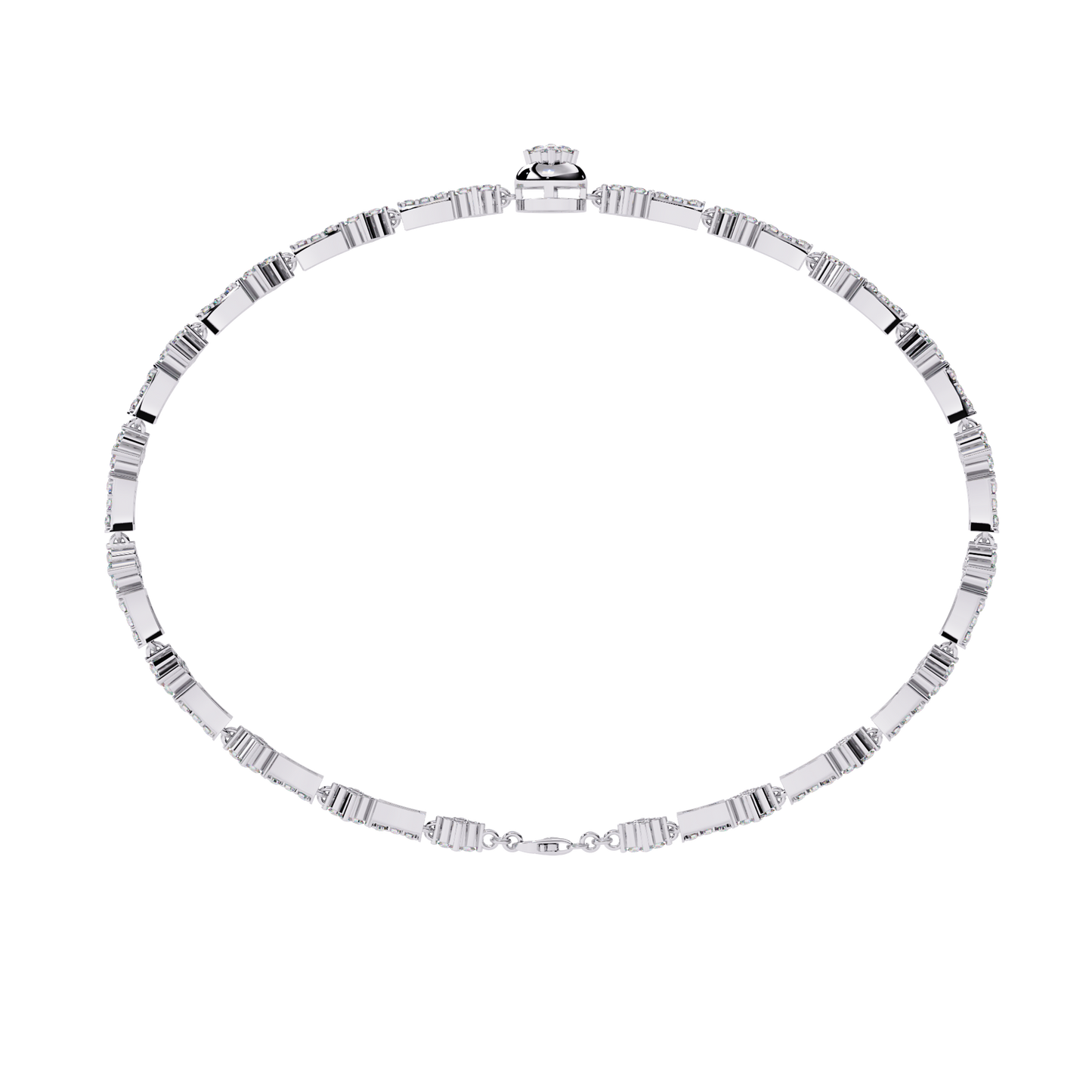 etoile cluster lab grown diamond bracelet