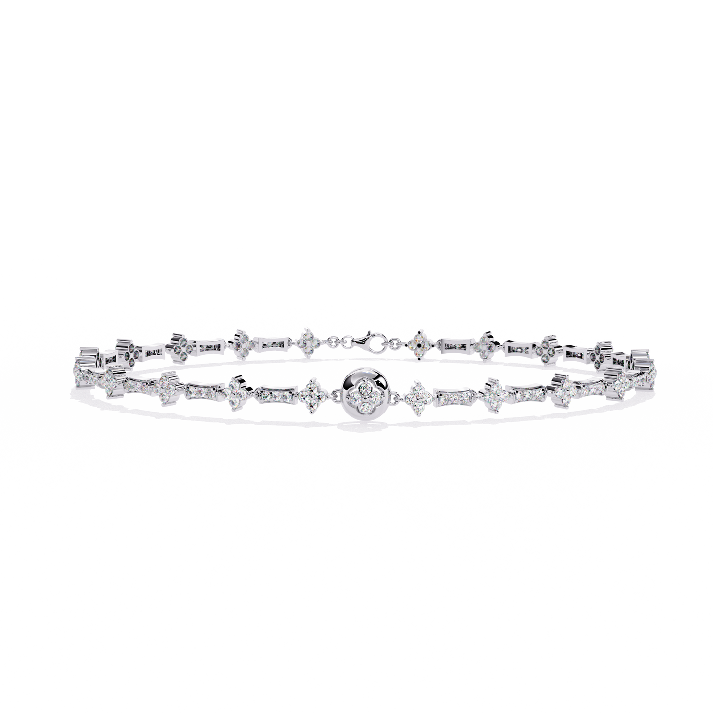 etoile cluster lab grown diamond bracelet