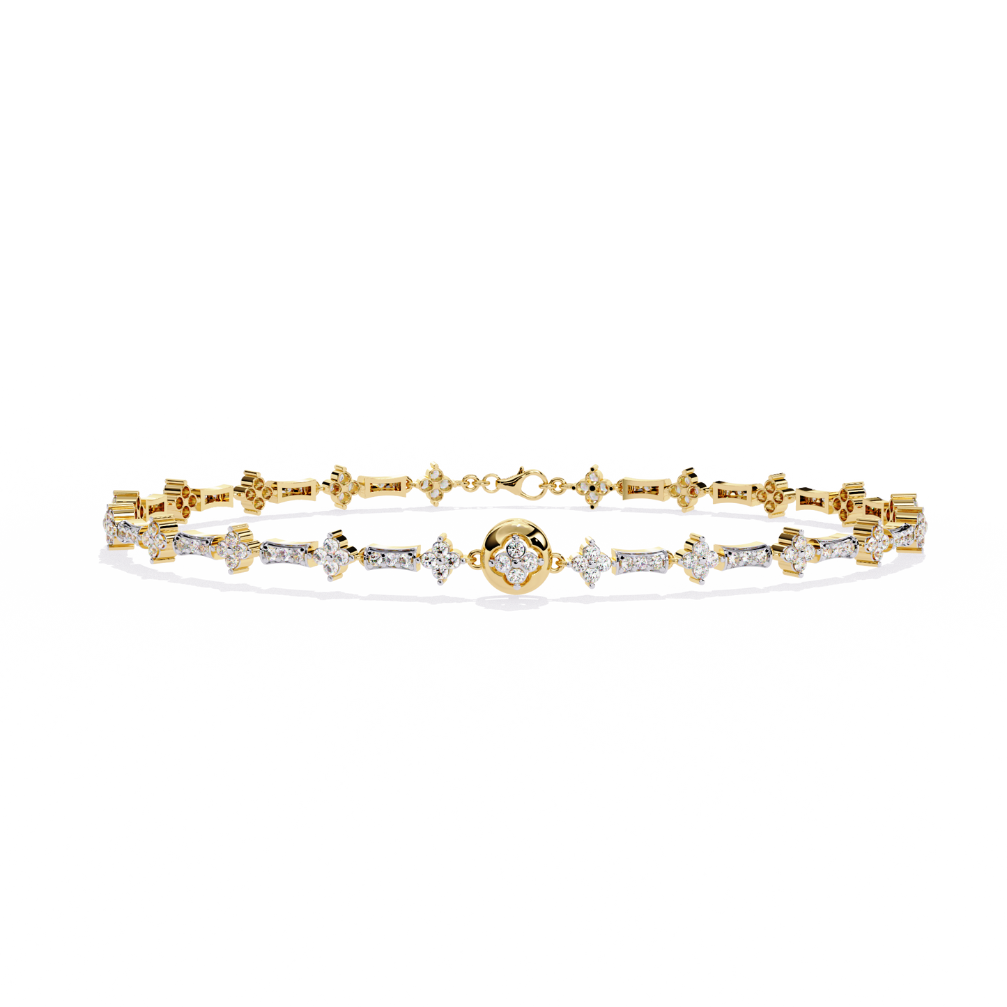 etoile cluster lab grown diamond bracelet