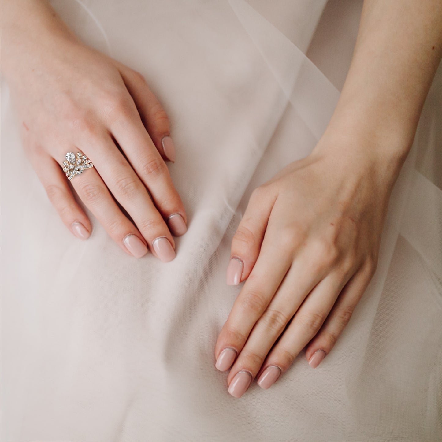 royal tiara lab grown diamond ring