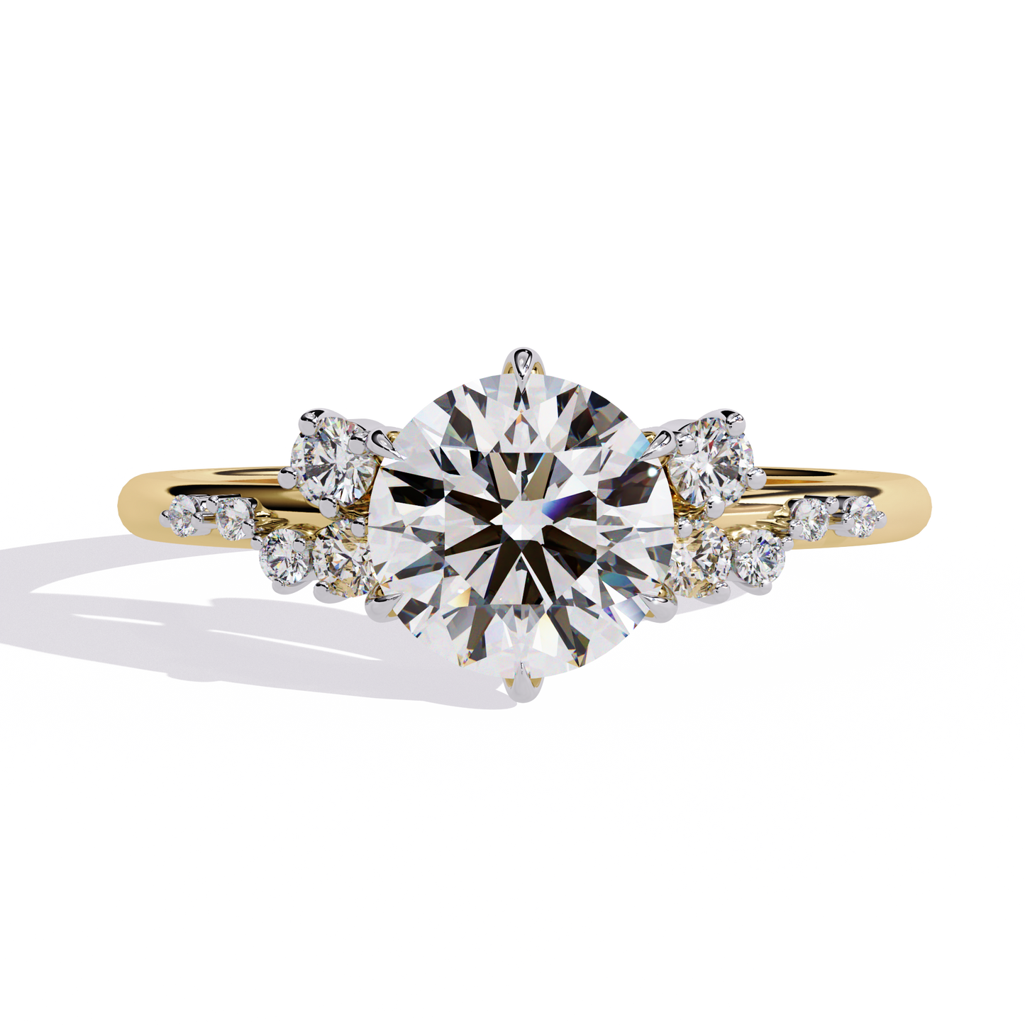 enchanted cluster lab grown diamond ring