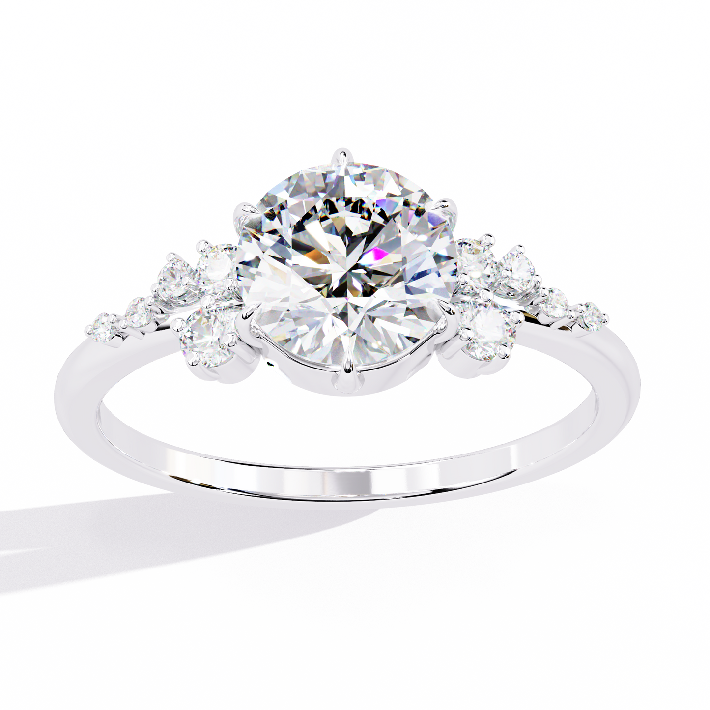 enchanted cluster lab grown diamond ring