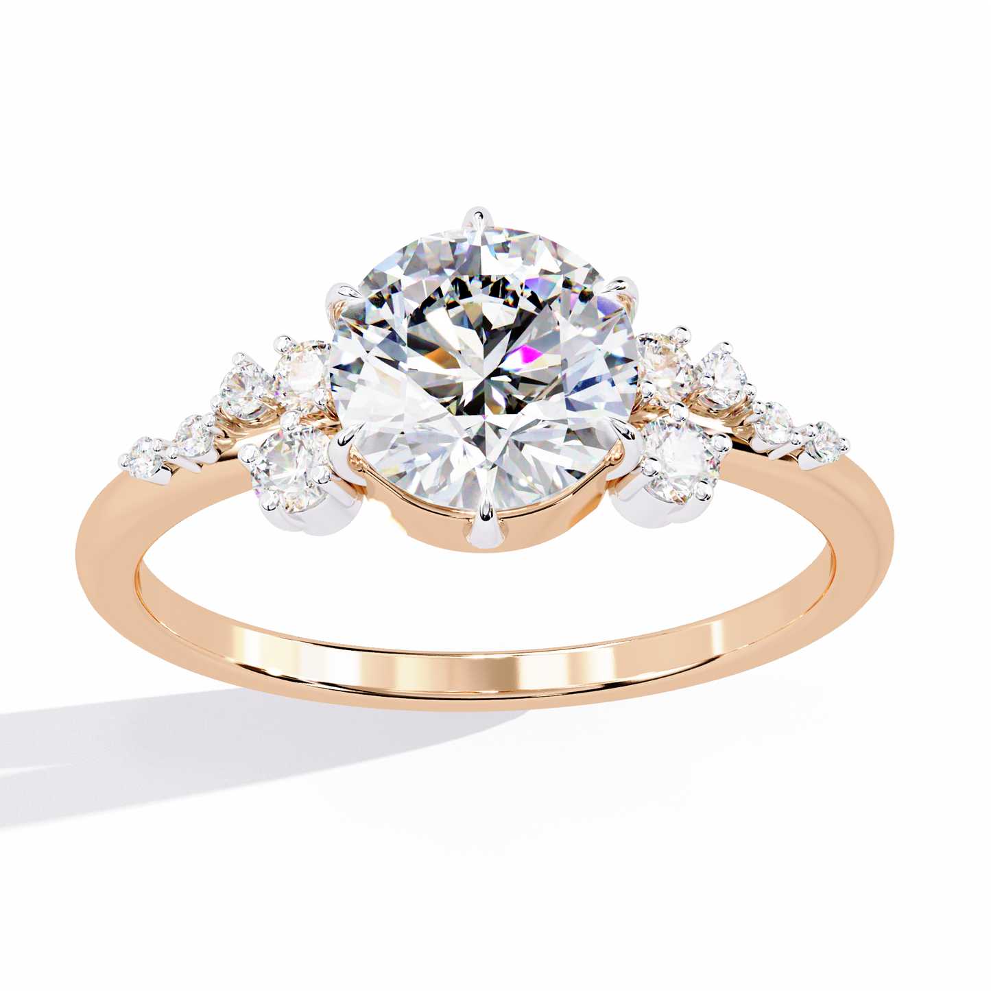 enchanted cluster lab grown diamond ring