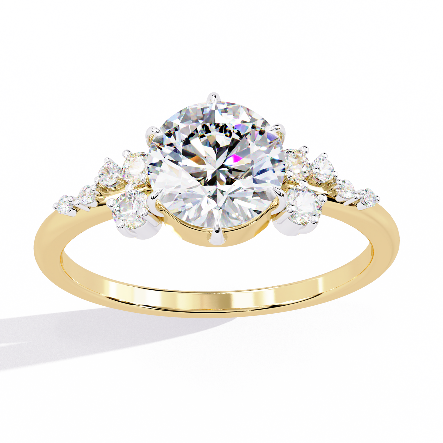 enchanted cluster lab grown diamond ring