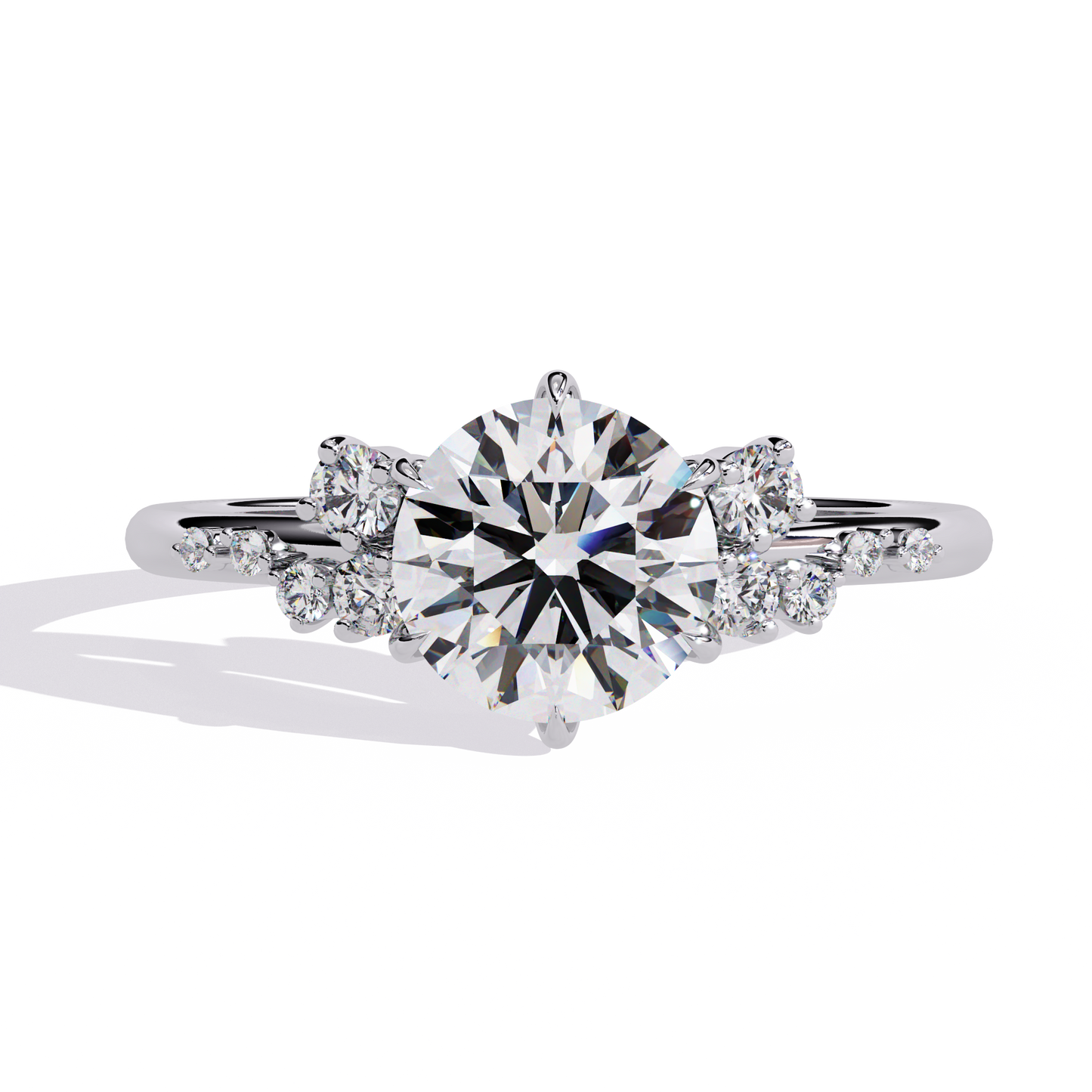 enchanted cluster lab grown diamond ring
