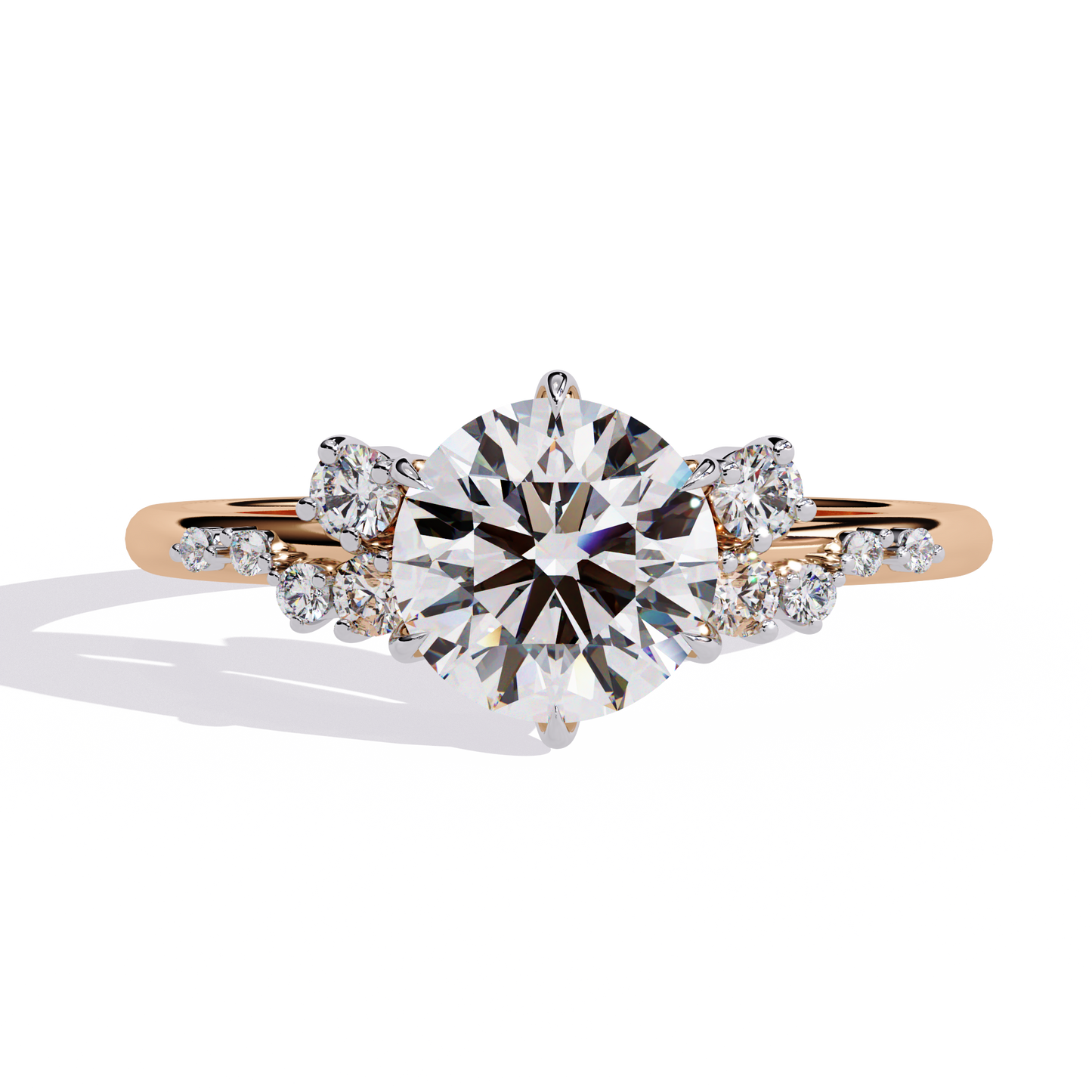 enchanted cluster lab grown diamond ring