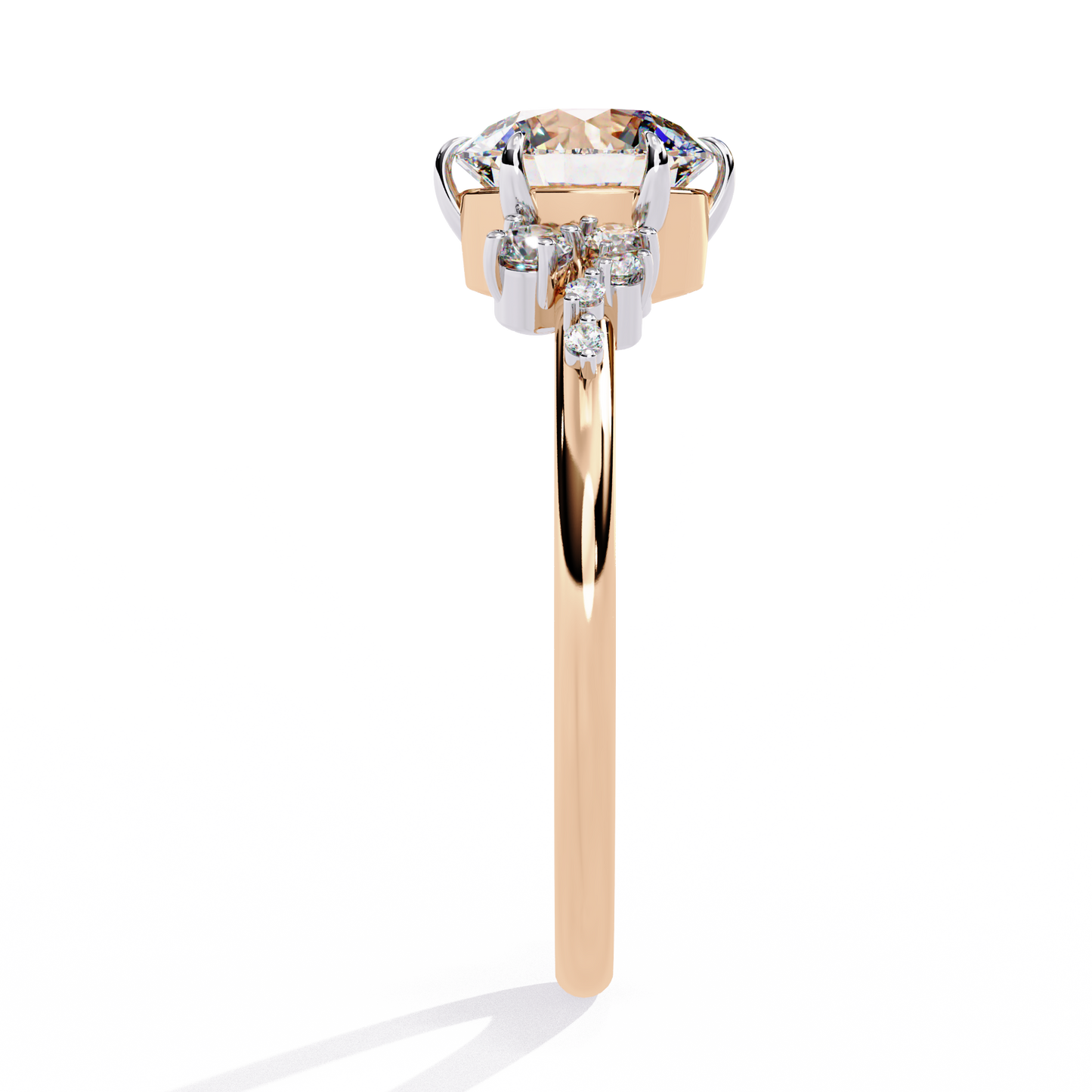 enchanted cluster lab grown diamond ring