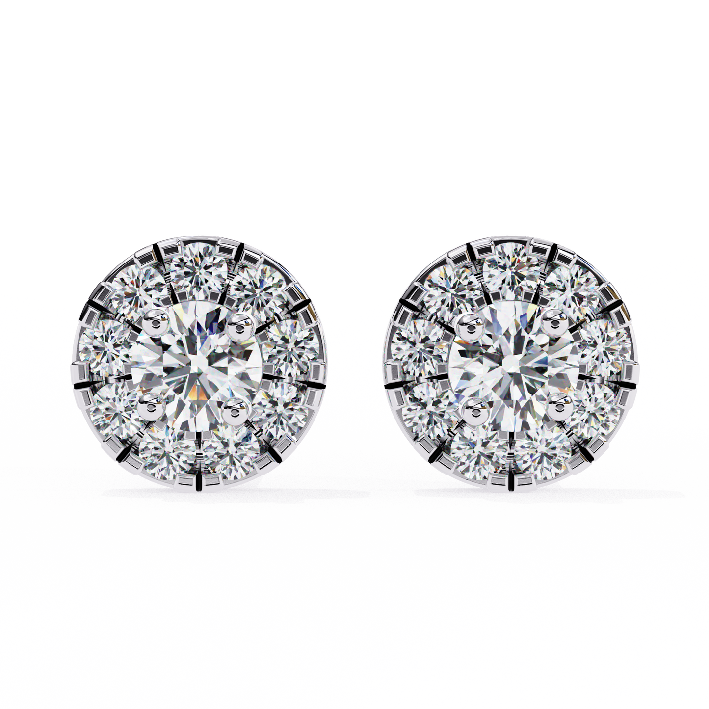 radiant illusion lab grown diamond studs