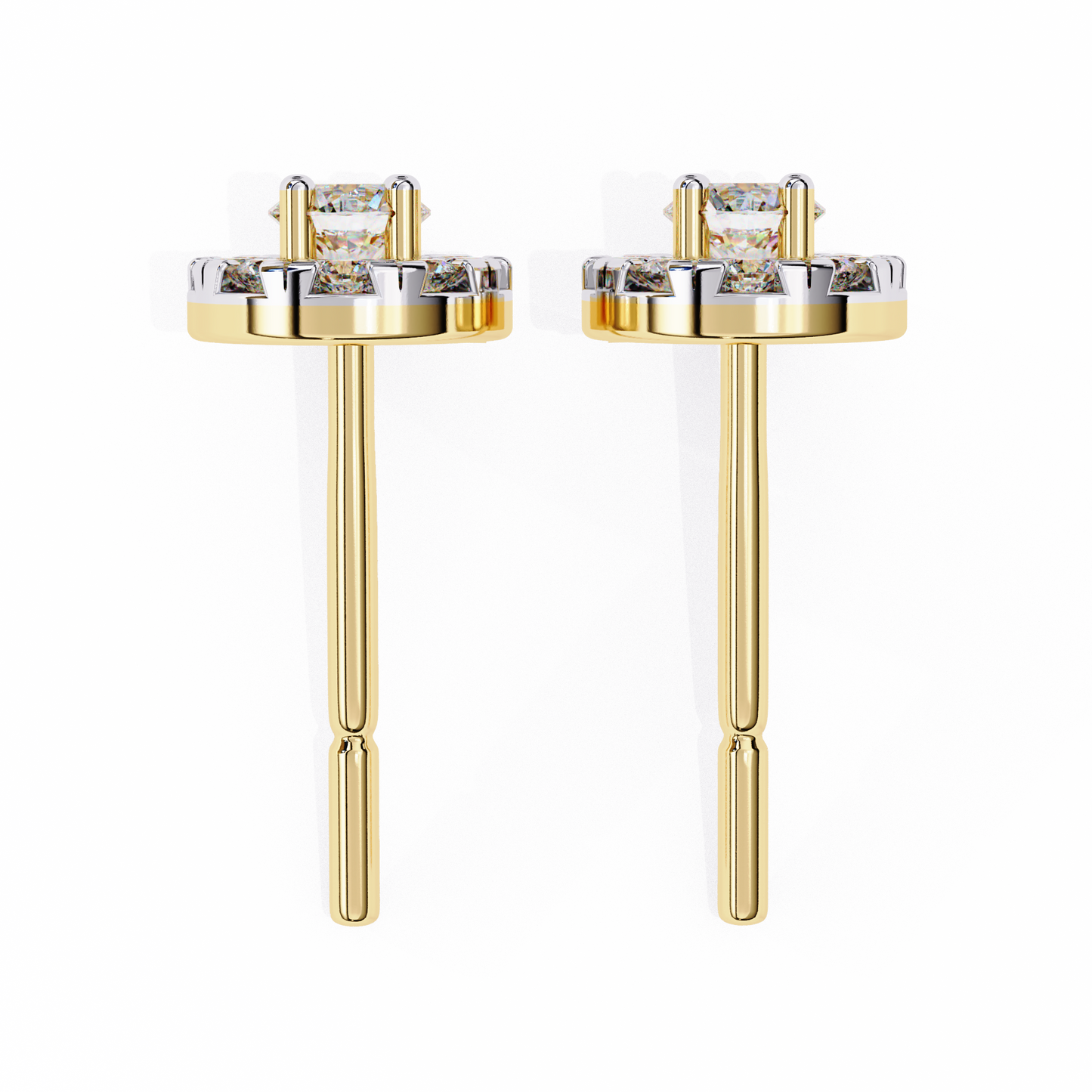 radiant illusion lab grown diamond studs