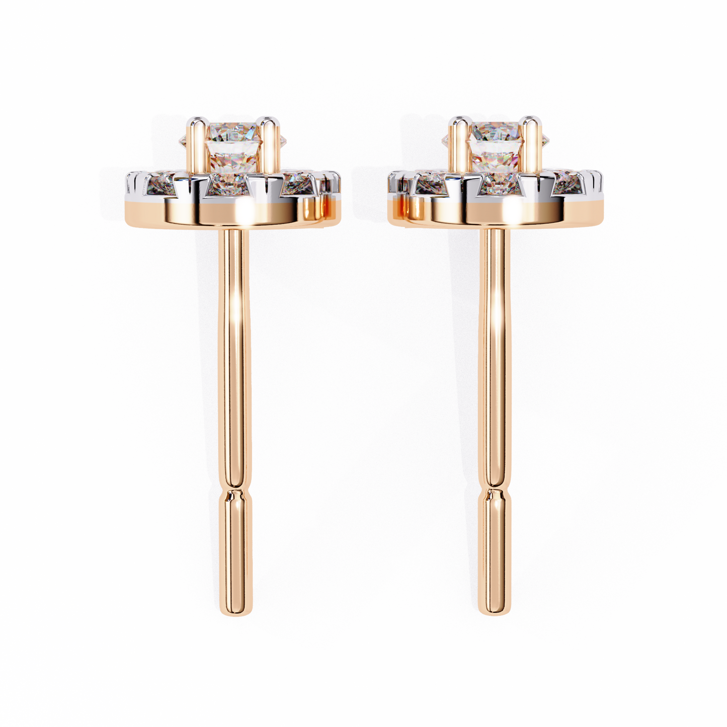 radiant illusion lab grown diamond studs