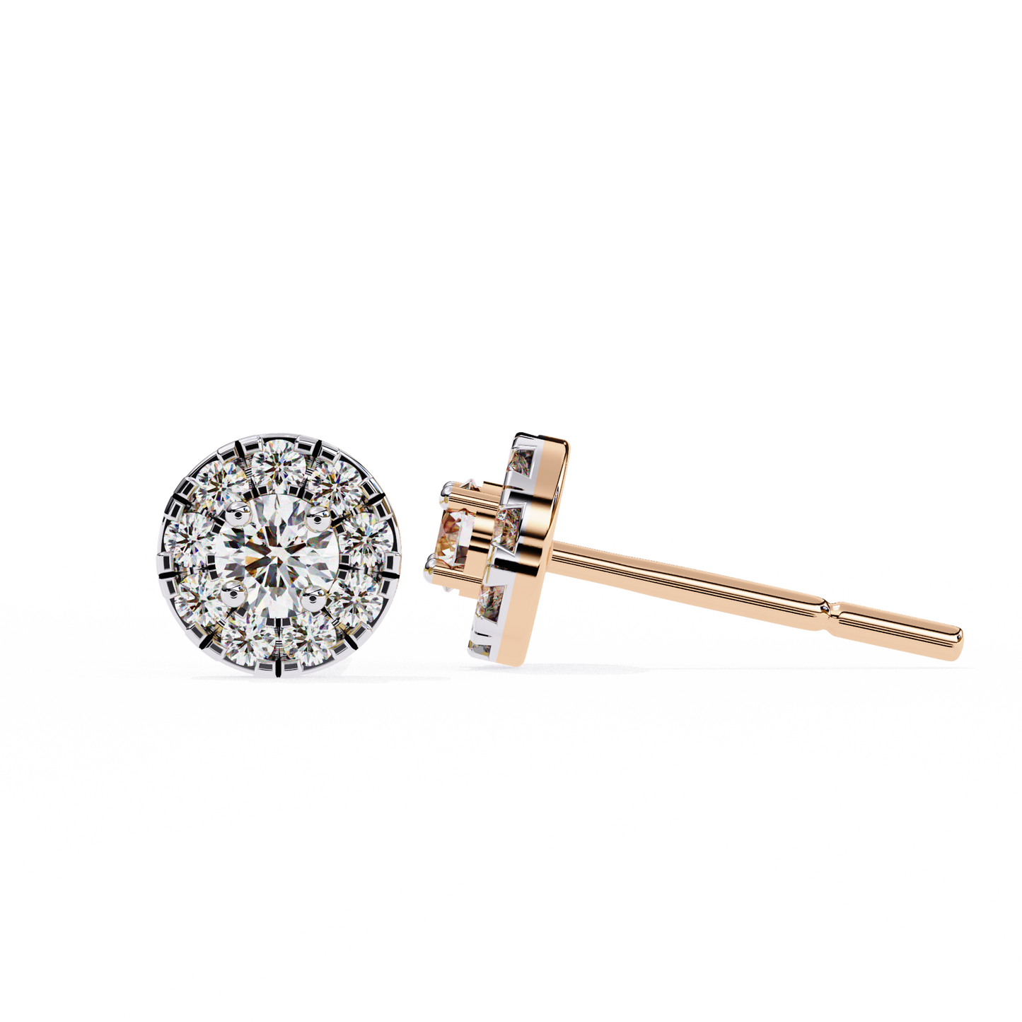 radiant illusion lab grown diamond studs