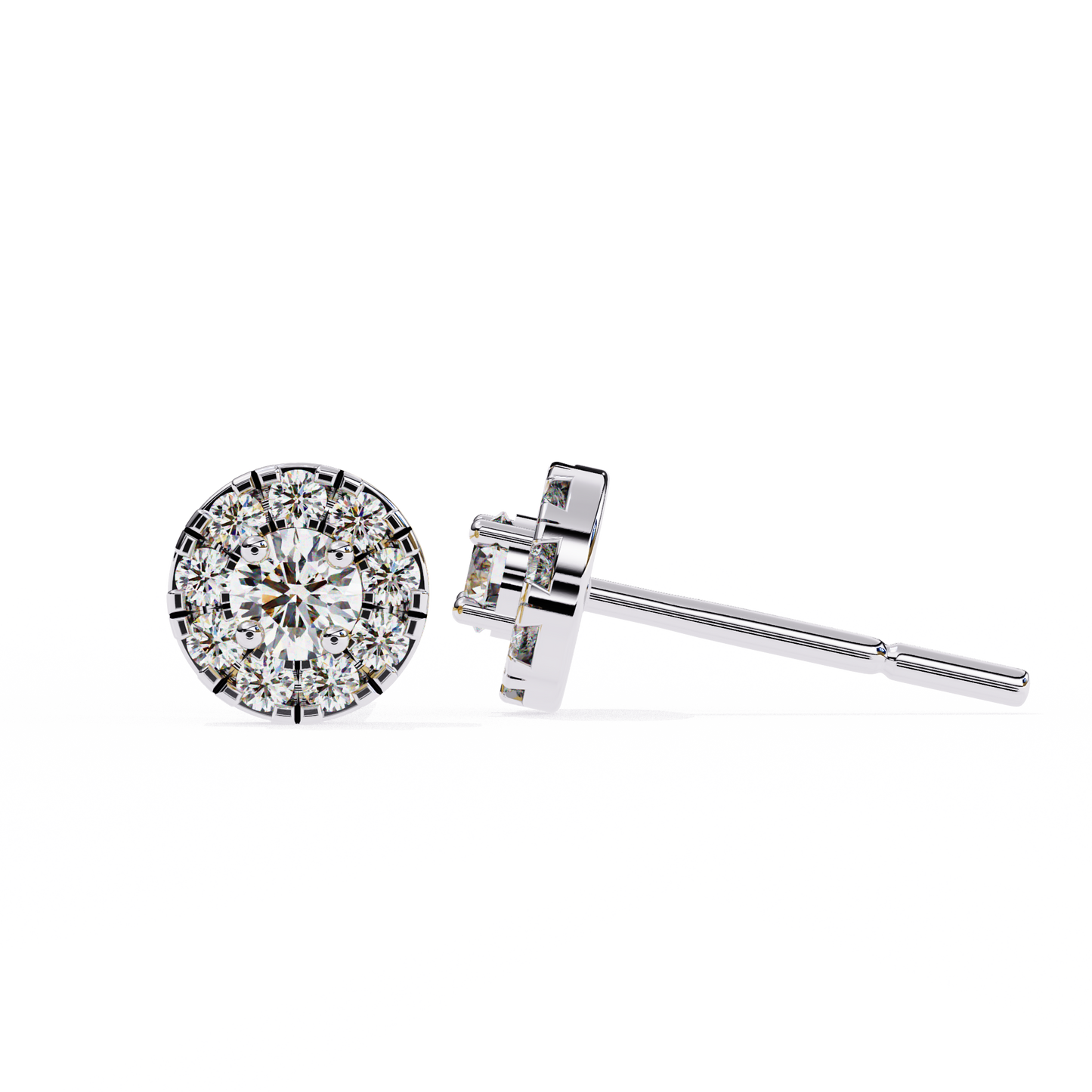 radiant illusion lab grown diamond studs