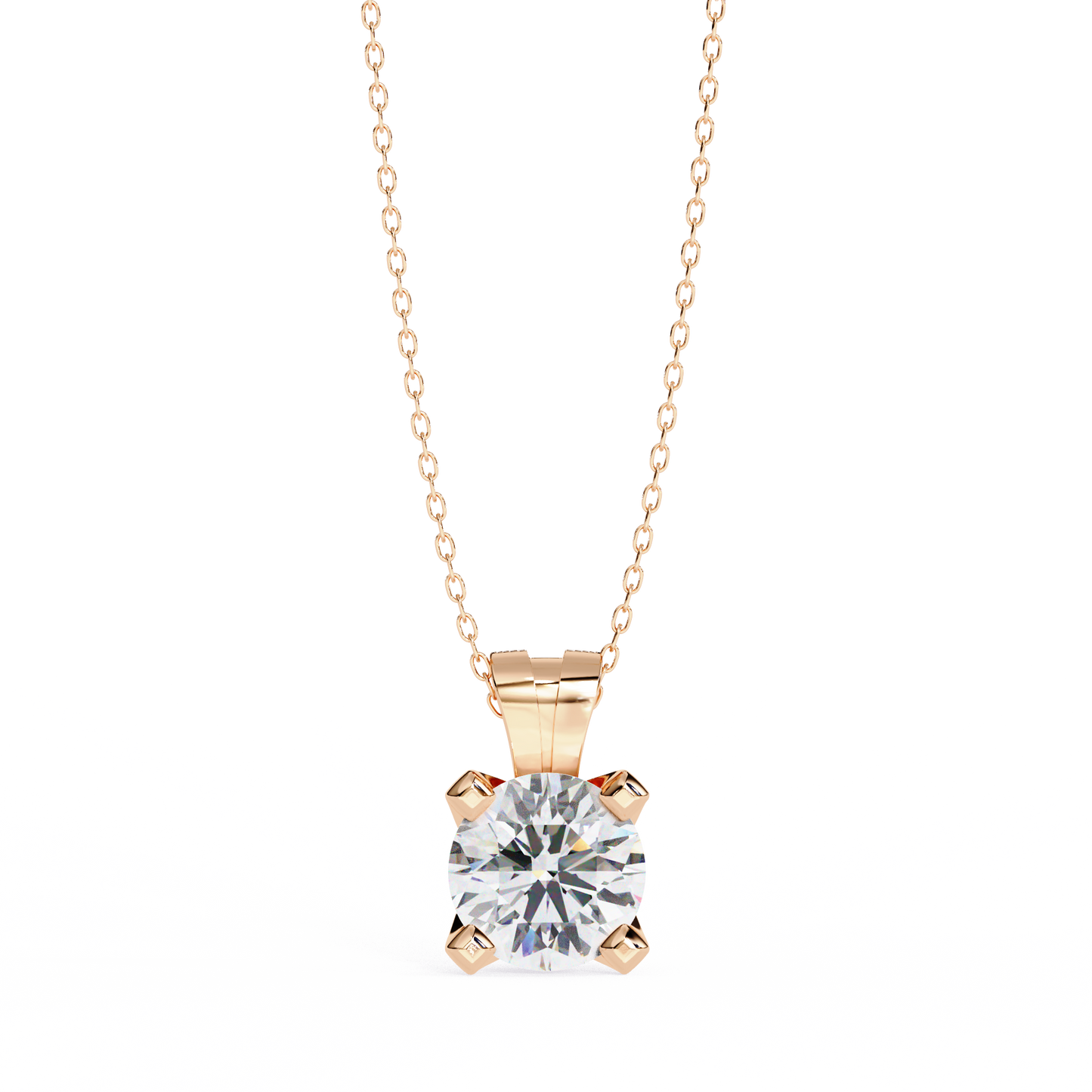 helia solitaire lab grown diamond pendant