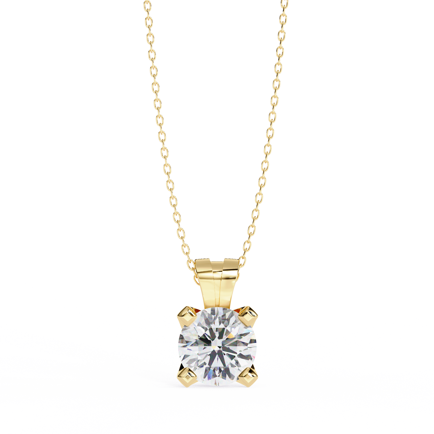 helia solitaire lab grown diamond pendant