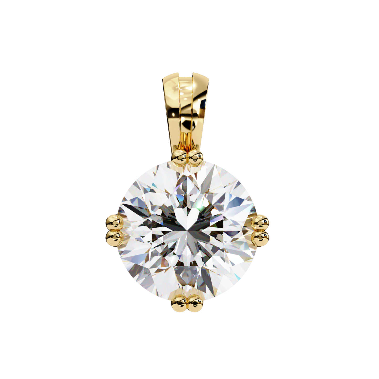 ardent round lab-grown diamond pendant