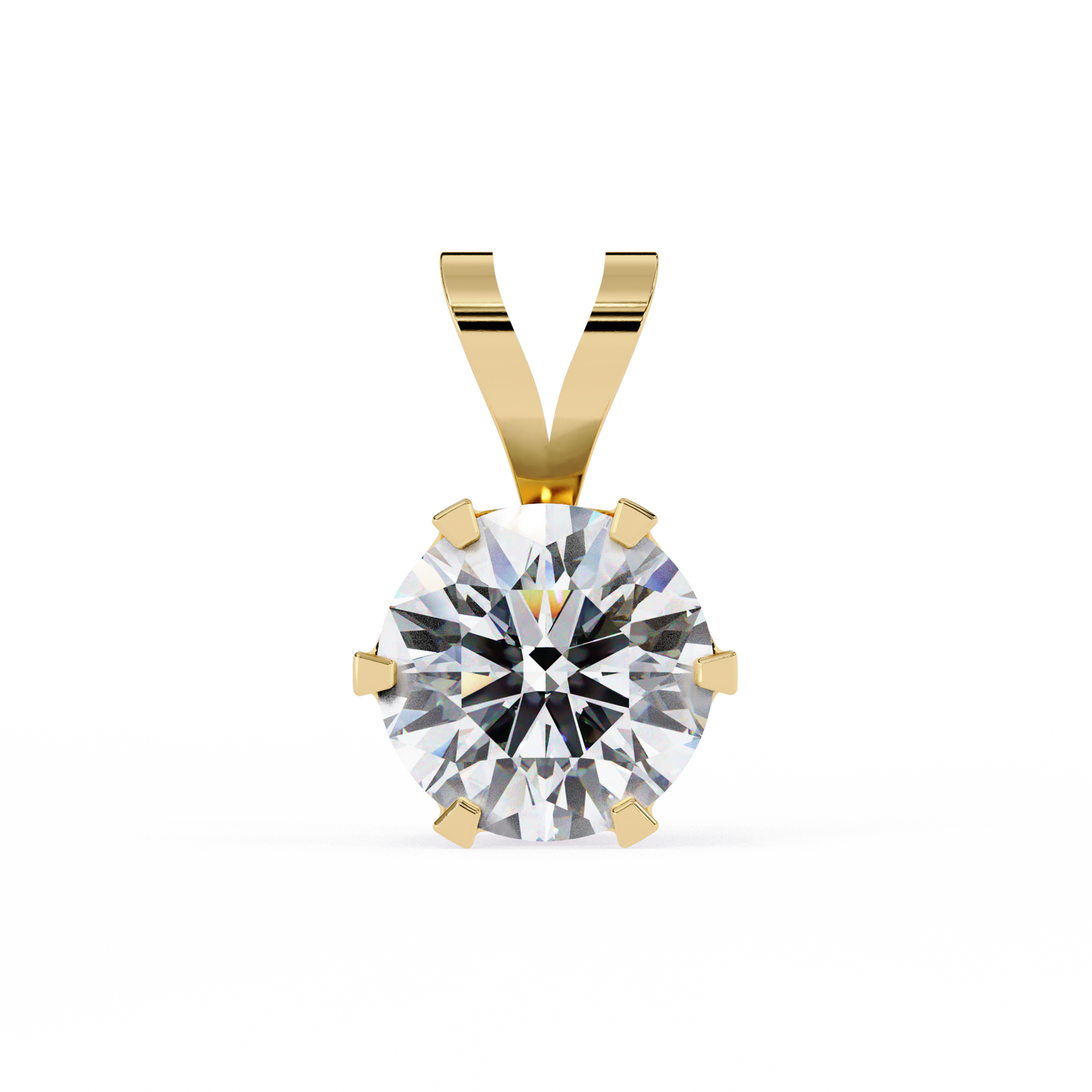 roselle solitaire round lab grown diamond pendant