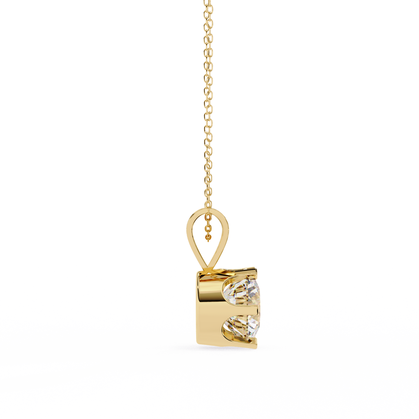 roselle solitaire round lab grown diamond pendant