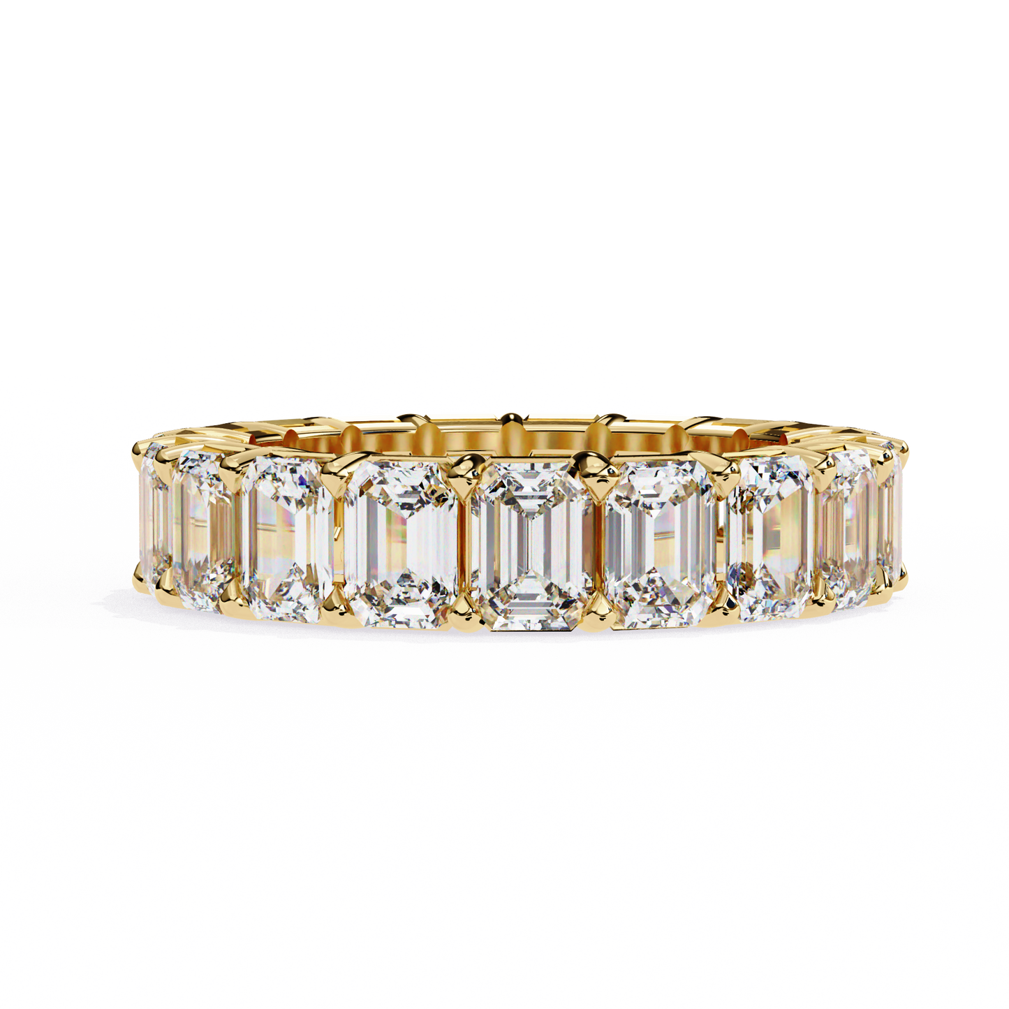 everlasting emerald lab diamond eternity band