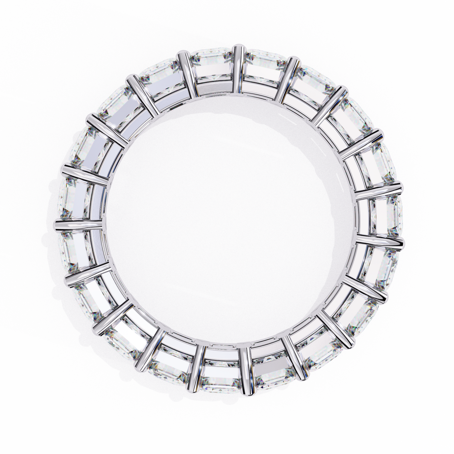 everlasting emerald lab diamond eternity band