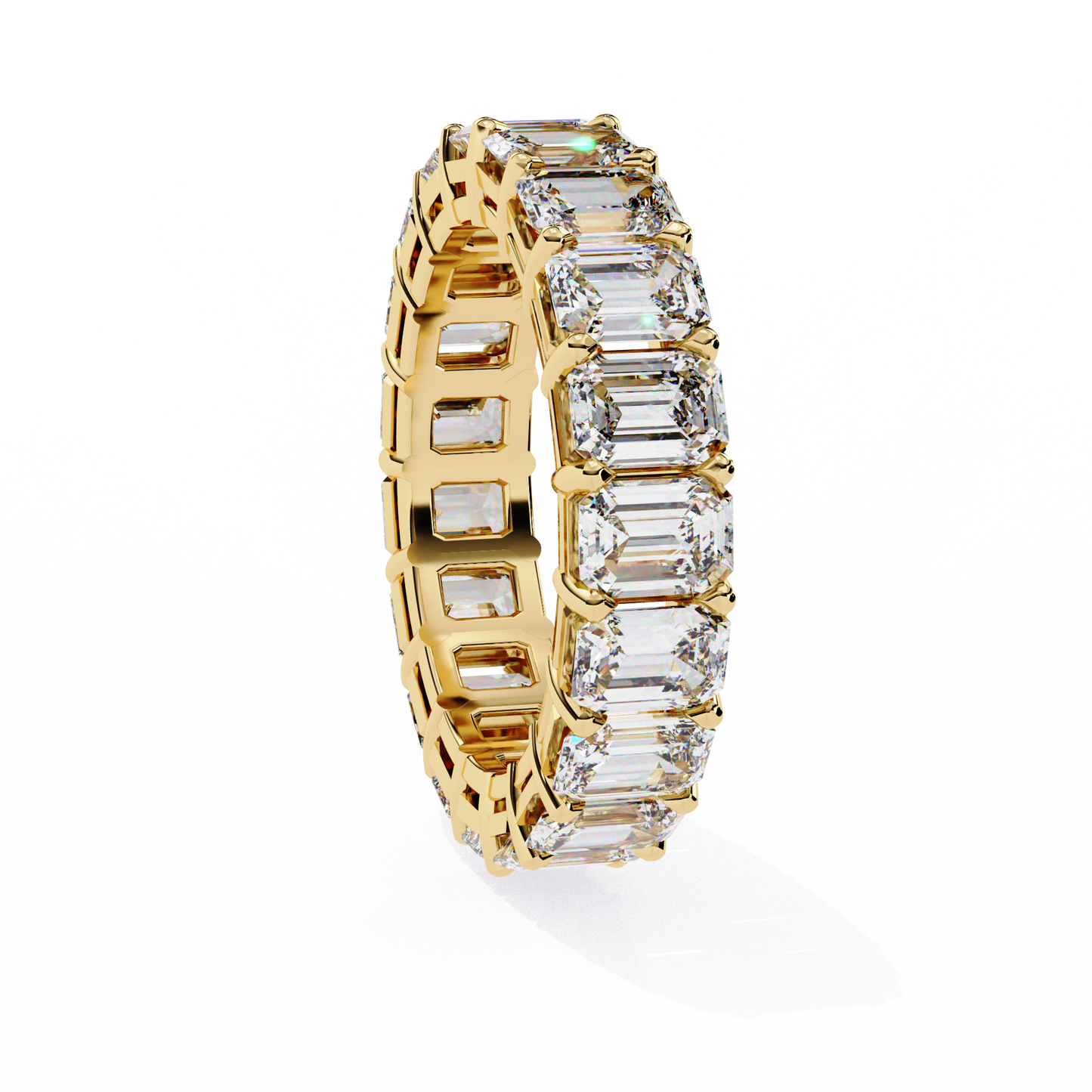 everlasting emerald lab diamond eternity band