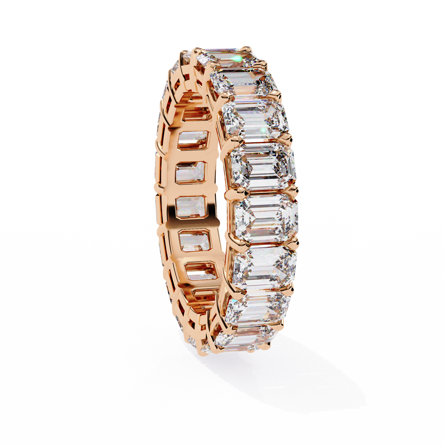 everlasting emerald lab diamond eternity band