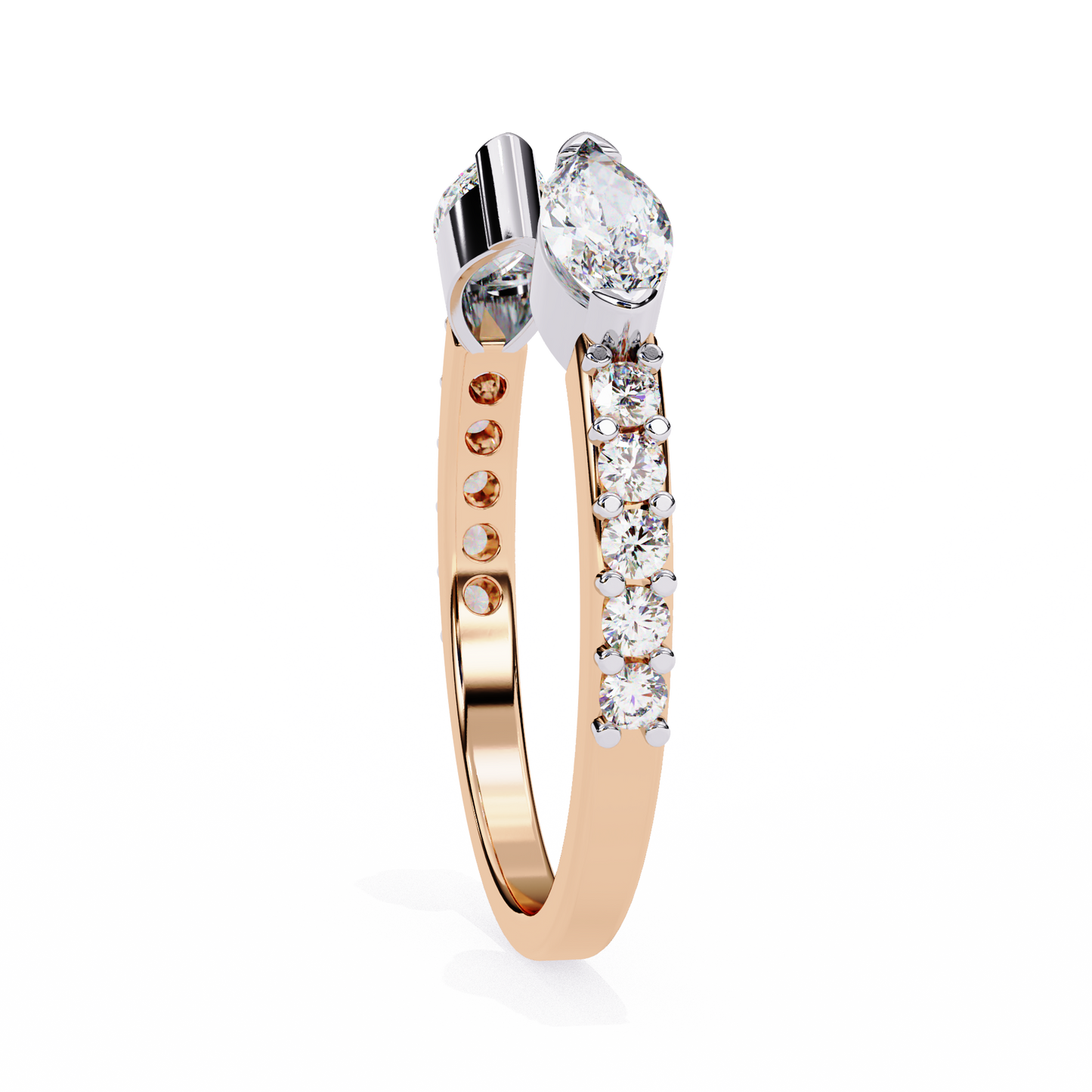 marquise vista lab grown diamond ring
