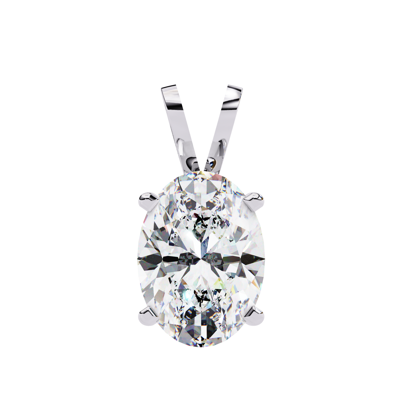 bellara oval solitaire pendant