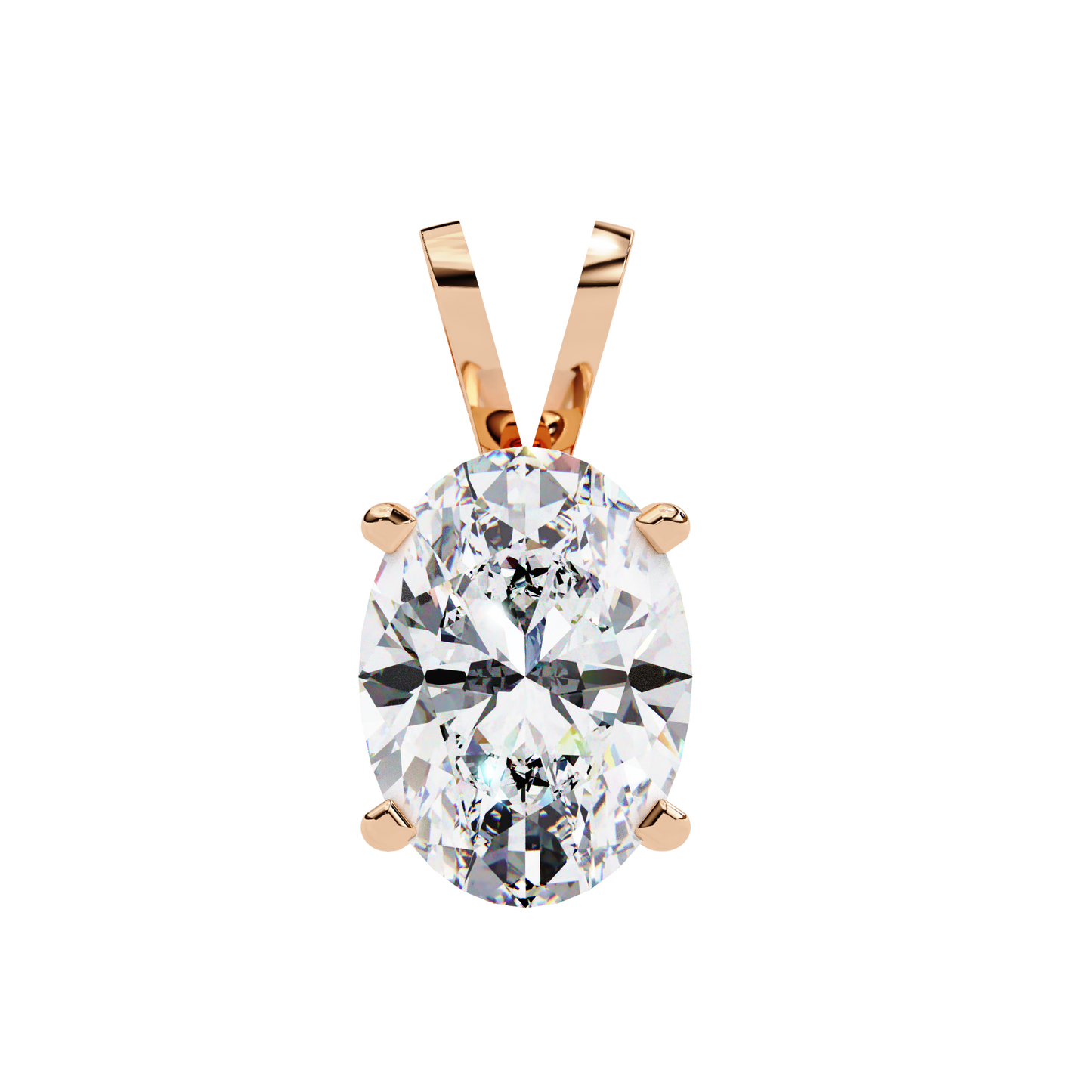 bellara oval solitaire pendant