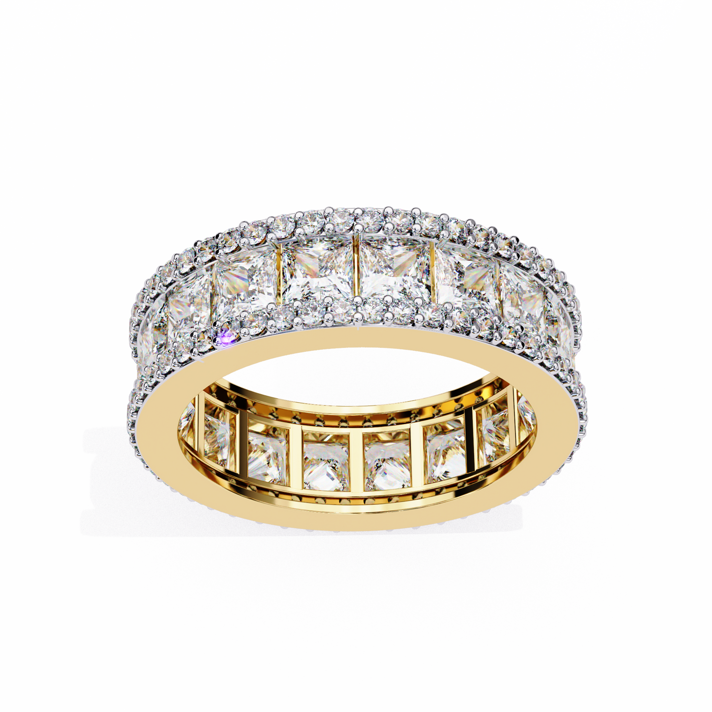 illuminé princess pavé lab diamond eternity band