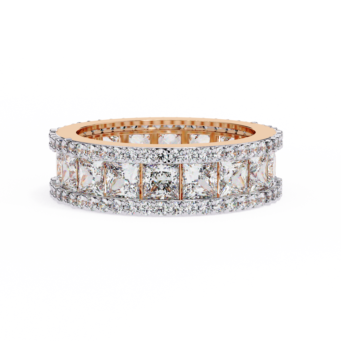 illuminé princess pavé lab diamond eternity band