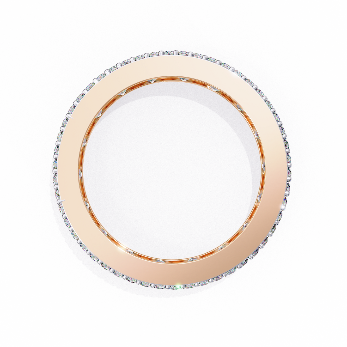 illuminé princess pavé lab diamond eternity band