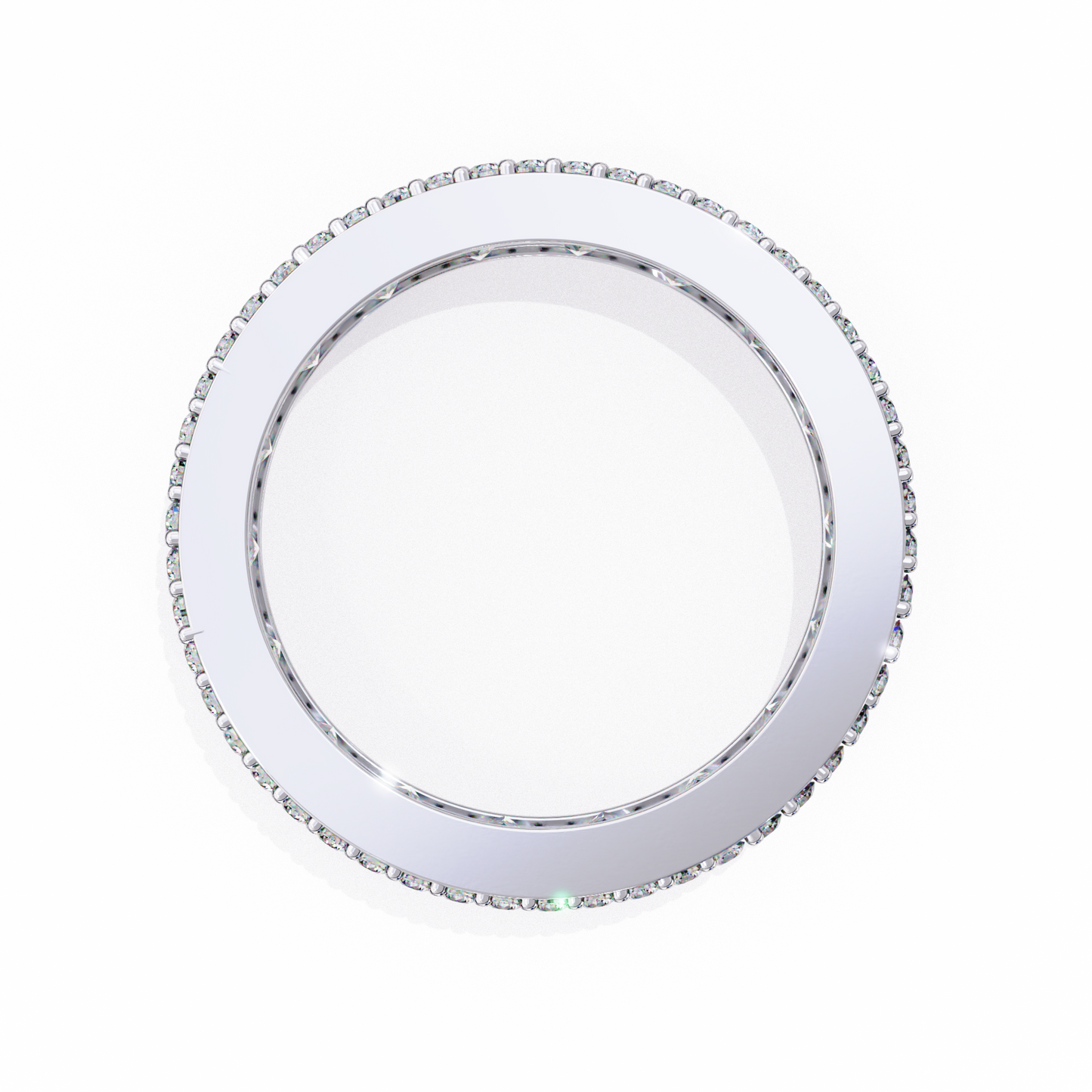 illuminé princess pavé lab diamond eternity band