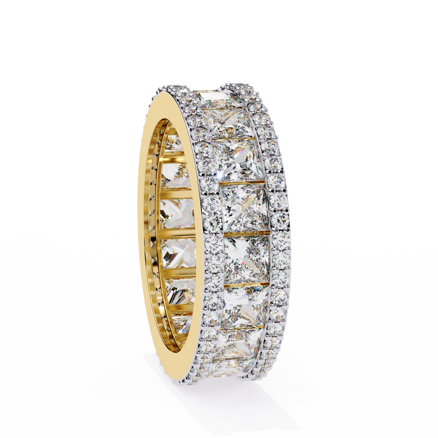 illuminé princess pavé lab diamond eternity band
