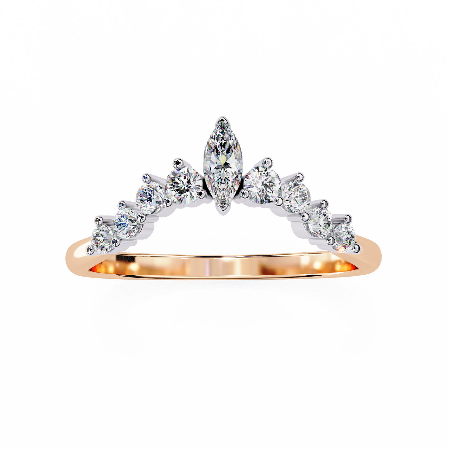 marquise tiara lab diamond band