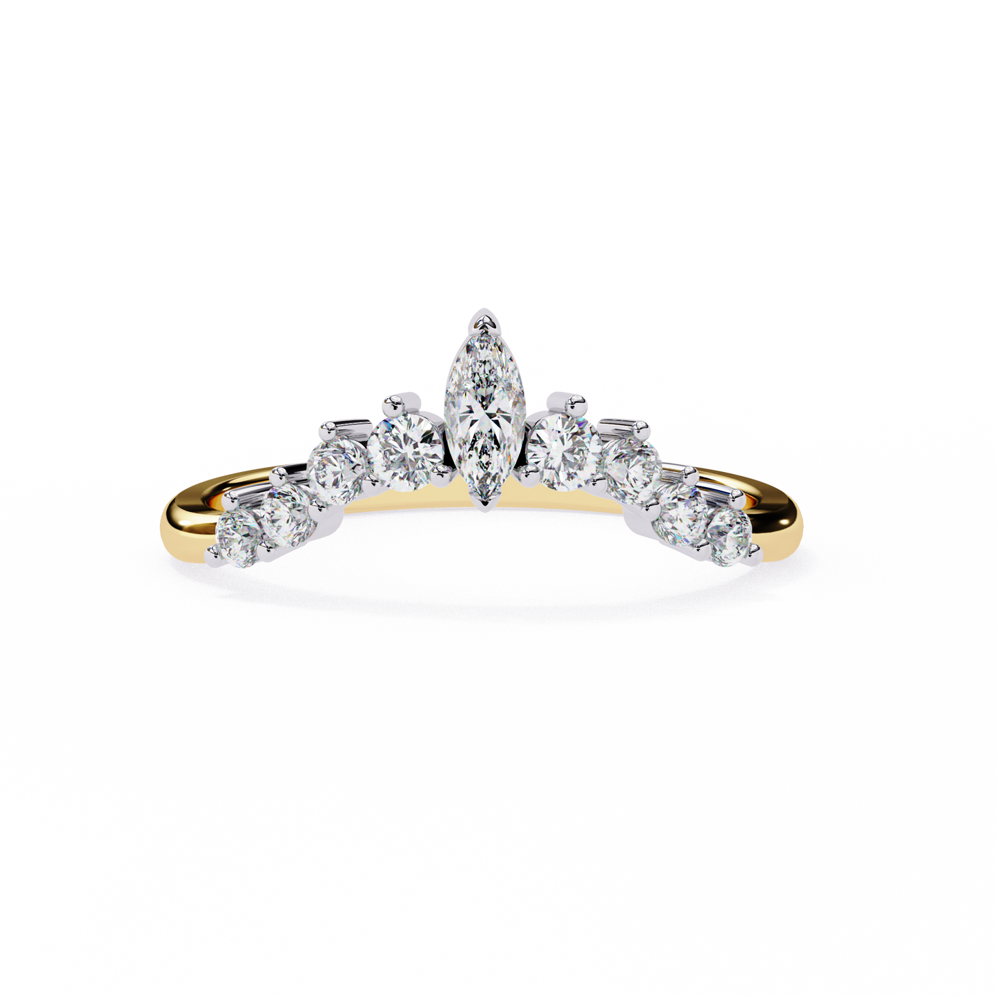 marquise tiara lab diamond band