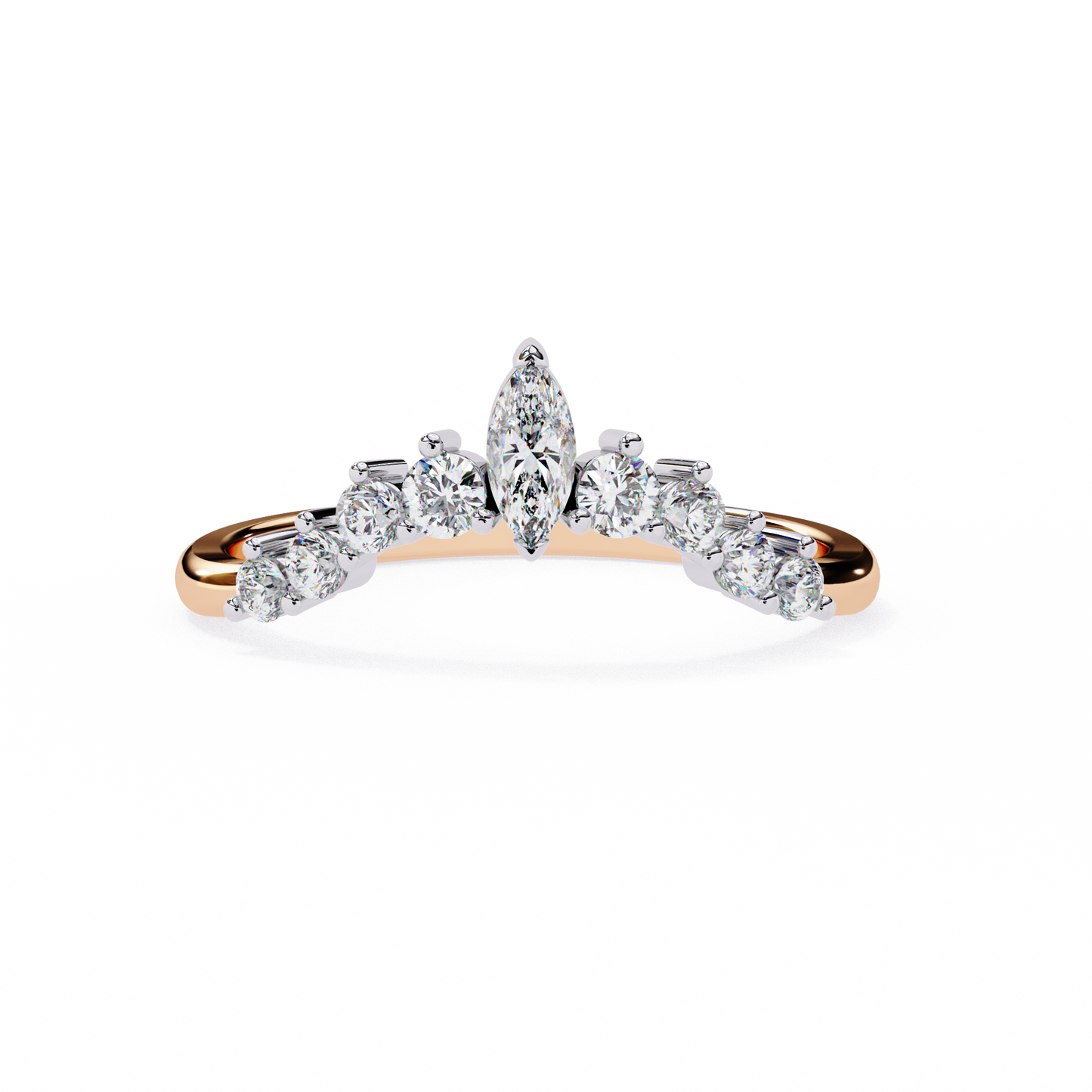 marquise tiara lab diamond band