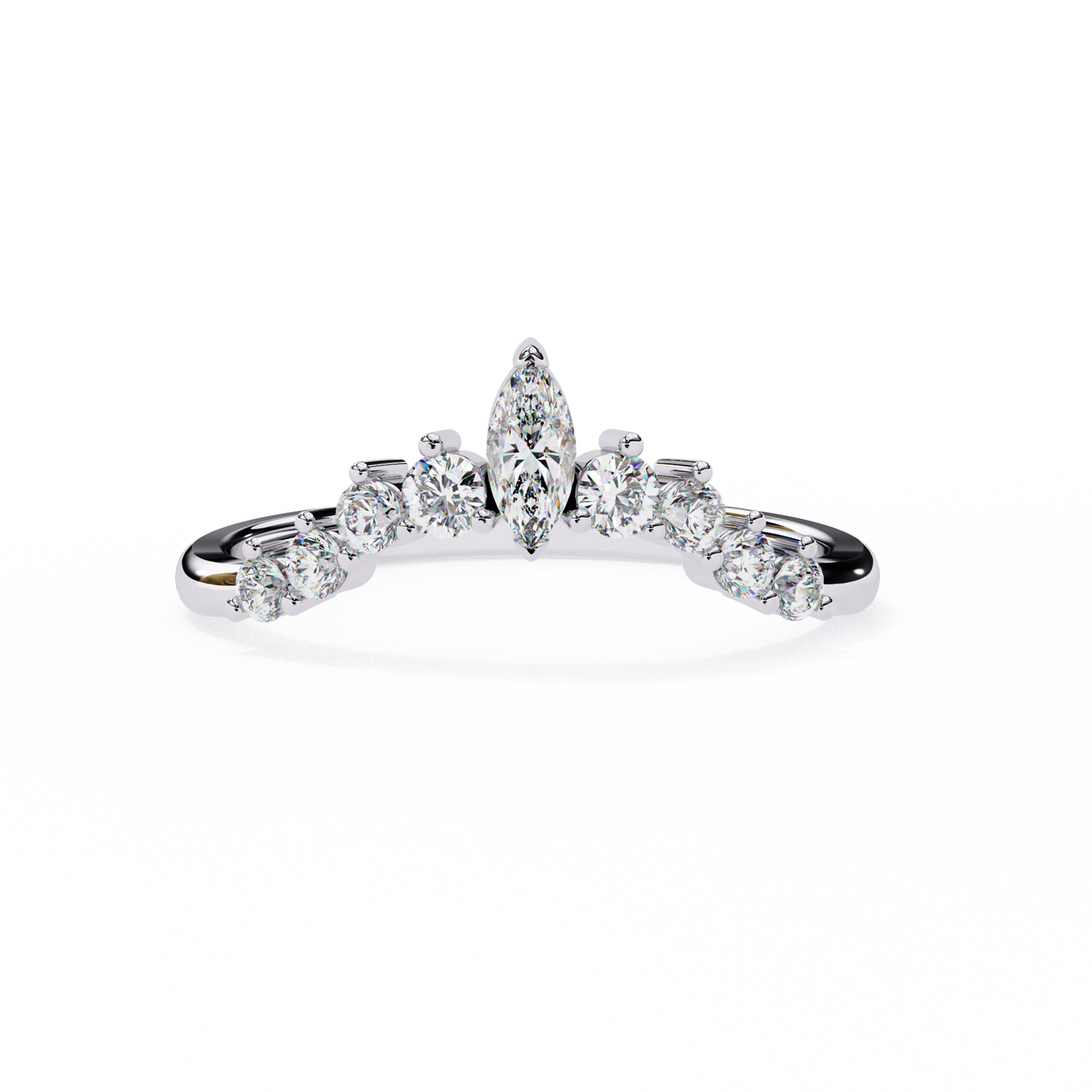 marquise tiara lab diamond band