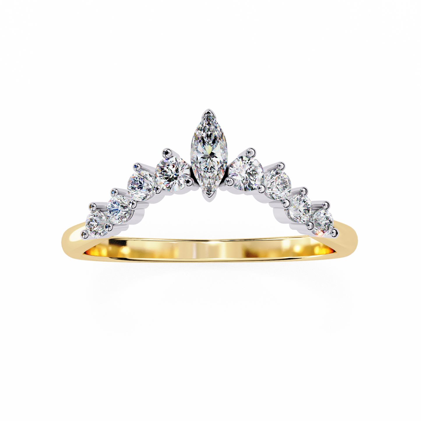 marquise tiara lab diamond band