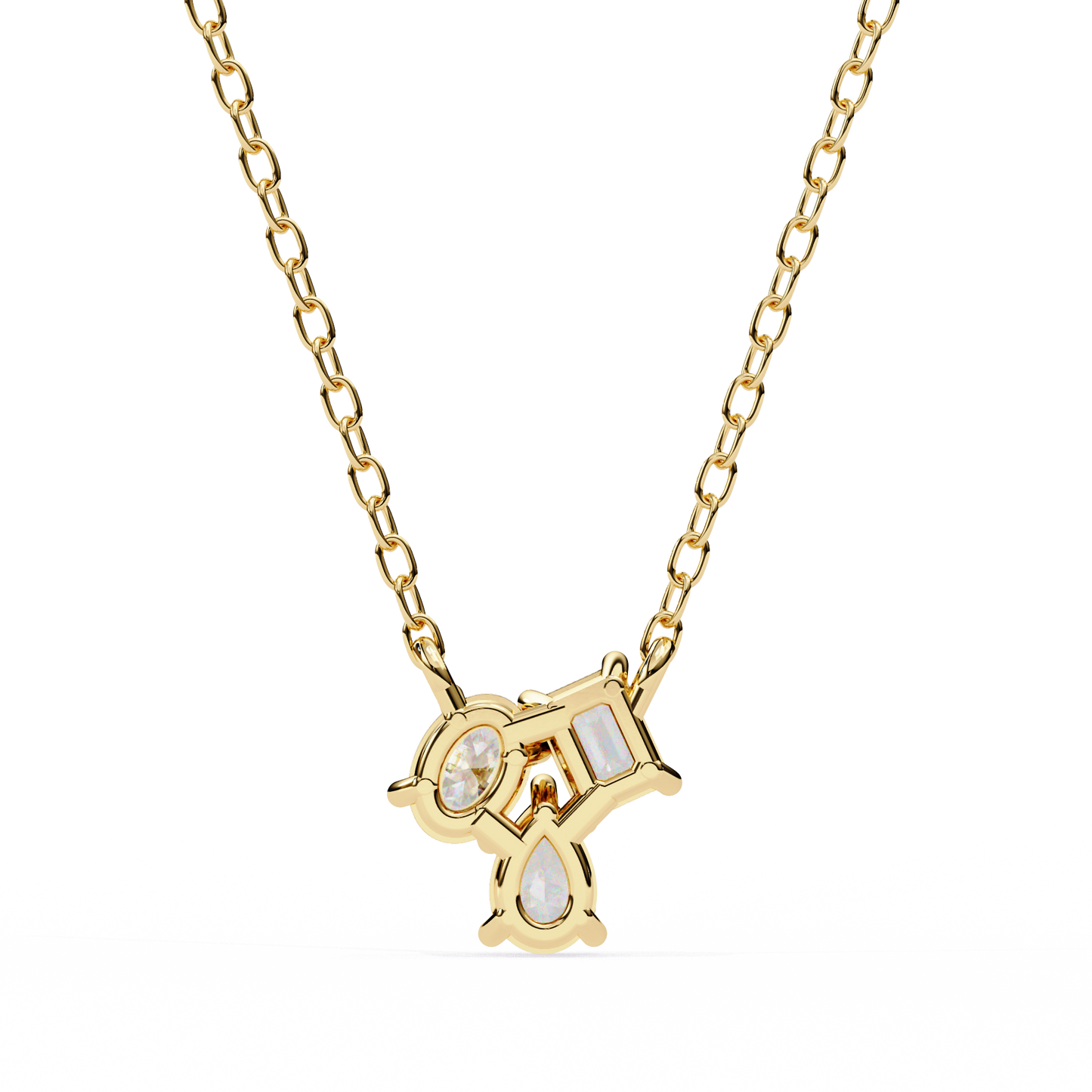 trio radiance lab grown diamond necklace