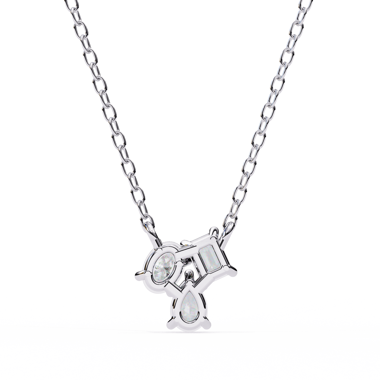 trio radiance lab grown diamond necklace