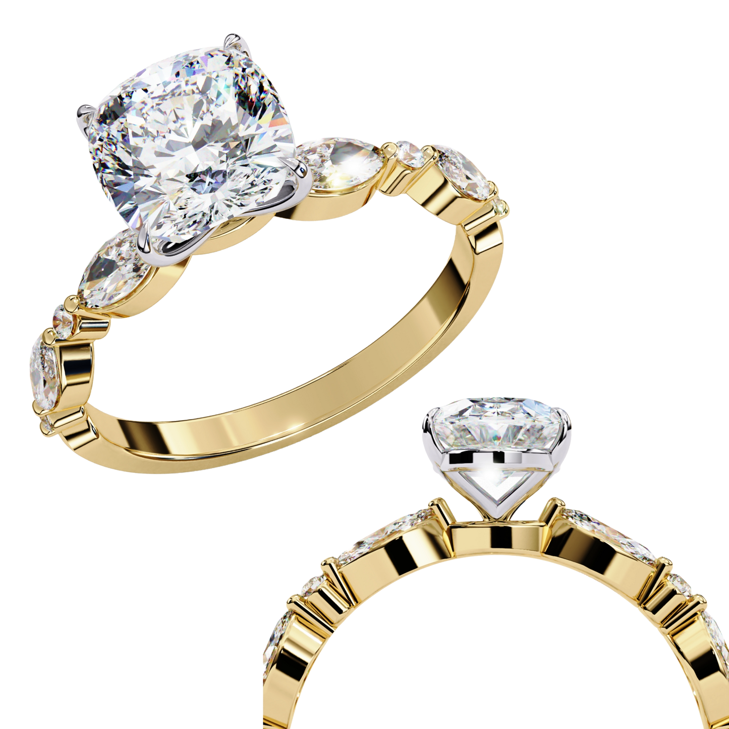 aureline marquise reverie lab grown diamond ring