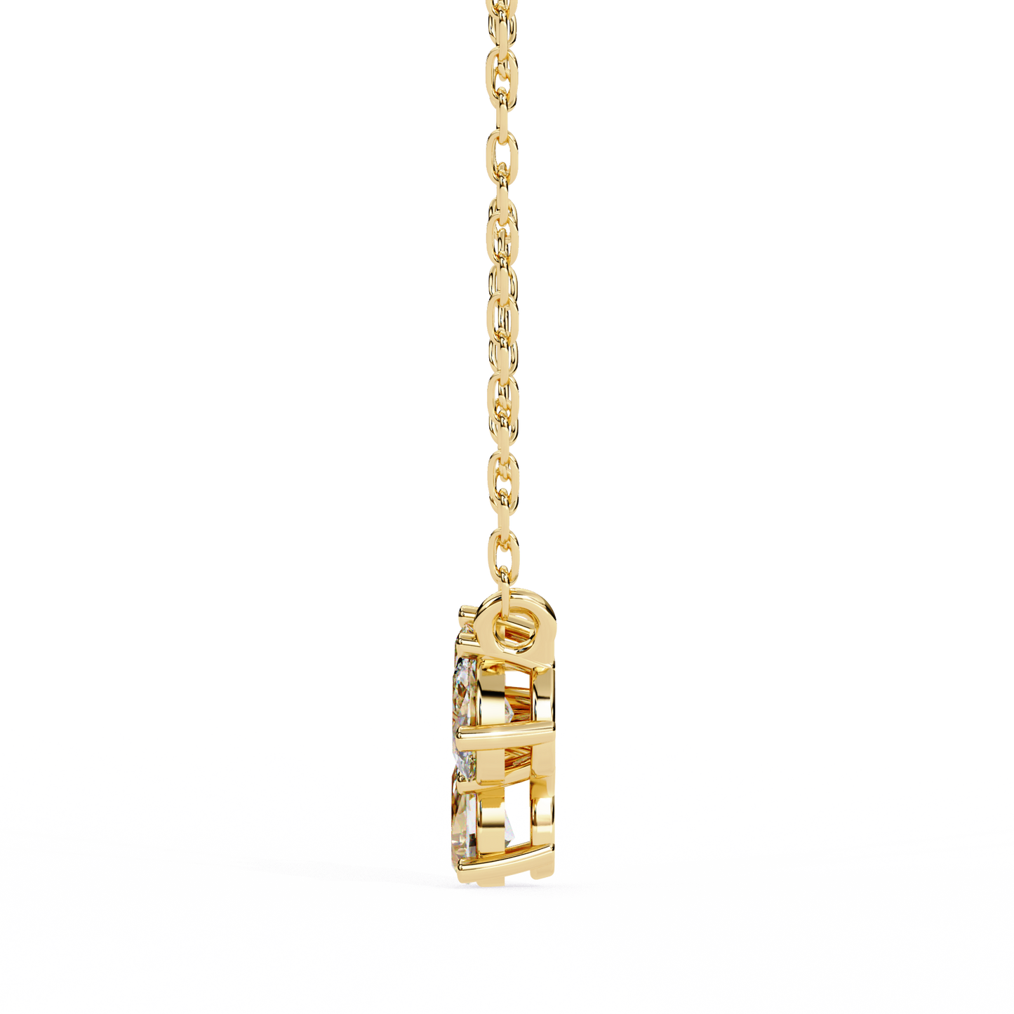 trio radiance lab grown diamond necklace