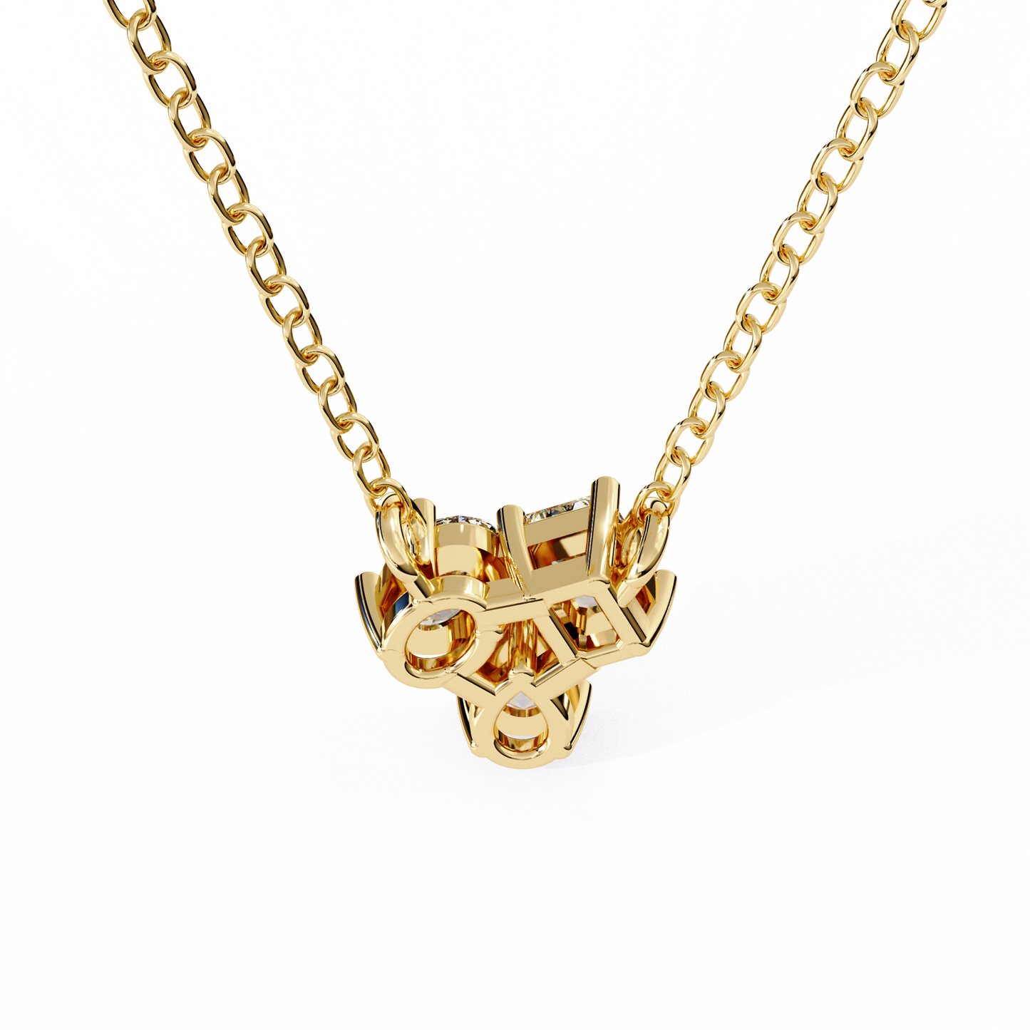 trio radiance lab grown diamond necklace