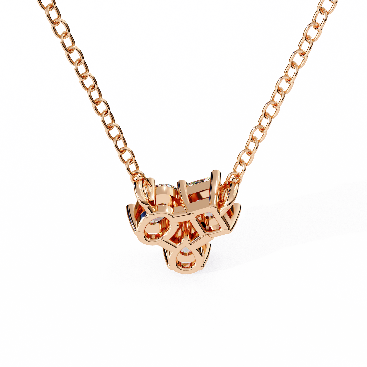 trio radiance lab grown diamond necklace