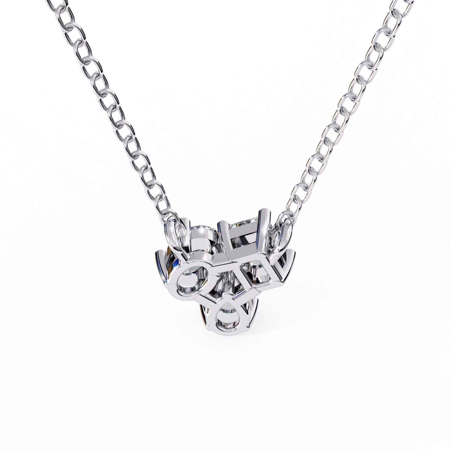 trio radiance lab grown diamond necklace