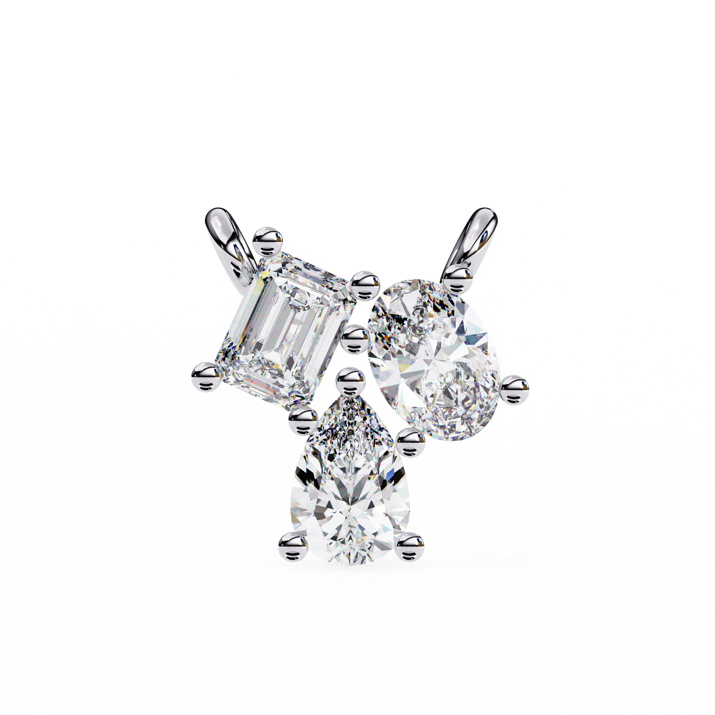 trio radiance lab grown diamond necklace